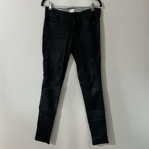 Habitual denim - Eve High Rise skinny - sz 28 - coated black denim